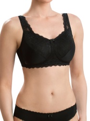Бюстгалтер ортопедический черный тонкое кружево