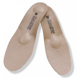 Стельки ортопедические при продольно-поперечном плоскостопии, каркасные (мужские) с верхом из кожи с перфорацией