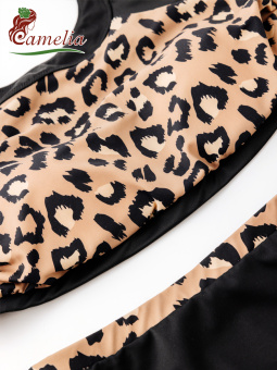 Купальник ортопедический раздельный леопард