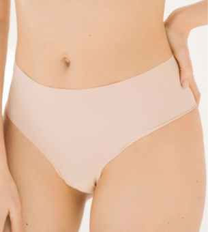 Трусики нательные бесшовные Танга беж