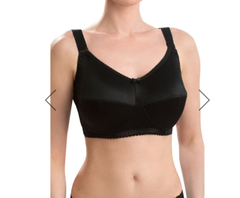 Бюстгальтер ортопедический черный для большой груди и объема