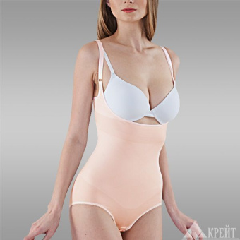 Компрессионный бесшовный корсет "Грация" бежевый
