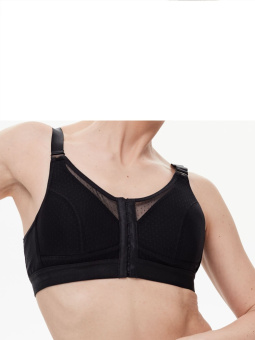 Бюстгальтер Селена черный с застежками спереди