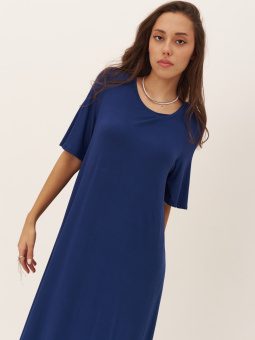 Платье Аврора сапфир со вшитым топом. 