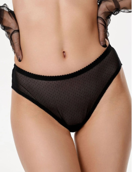Трусики нательные Элис танга из сетки черные